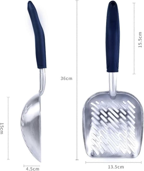 Kattespade, aluminiumslegering, gummihåndtak