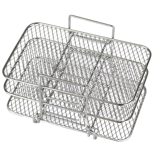 Luftfritösställ för Ninja Dual Air Fryer 304 Rostfritt Stål Flerlagers Dehydratorställ Toastställ[HkkK] silver