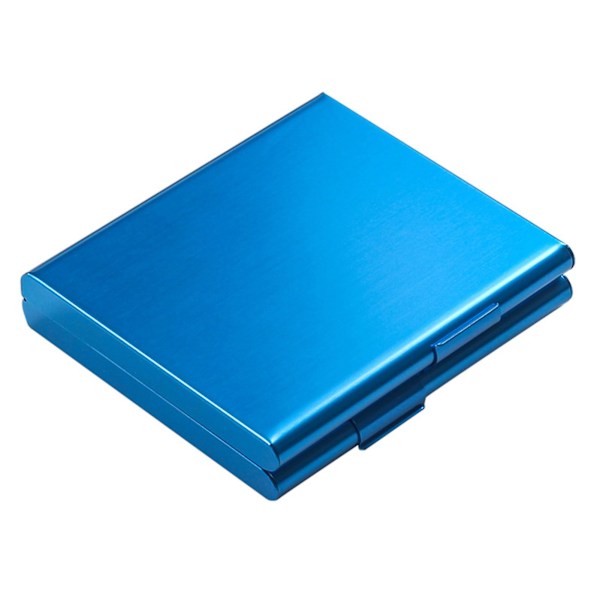 HK  Aluminiumlegering Cigarett Etui Bärbar Automatisk Cigarett Dispenser För Kvinnor Män Blue
