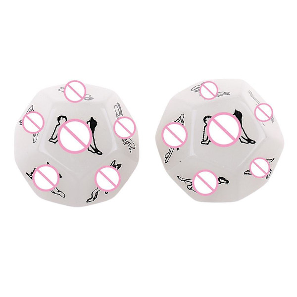 D6 D12 Glow In Dark Par Foreplay Spill Terninger For Han Eller Henne Krydret Leke[HK]