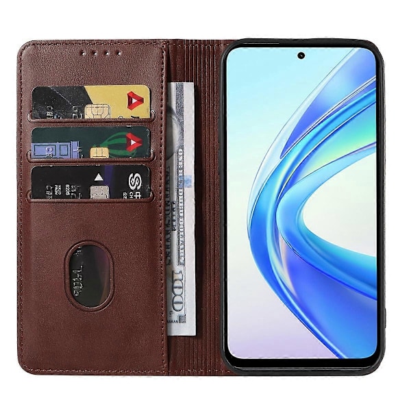 Magnetisk læderetui til Honor X7b[HK] Brown