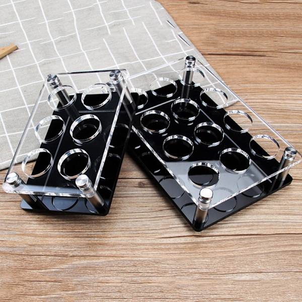 Vinglas-holder med høj stabilitet, transparent, letvægts, firkantet, tung bund, shotglas-holder til bar [HK] C