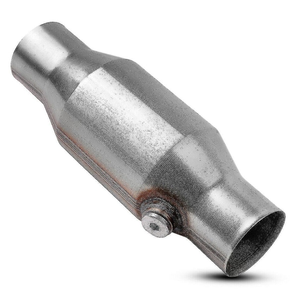 1 stk. 2,5 tommer Spun Universal Katalysator Høj Flow Rustfrit Stål 425250 Udstødningskatalysator[HK] Silver