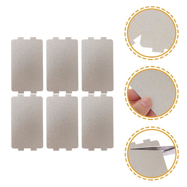 6 Pcs Microwave Plate Cover Microwave Oven Parts Oven Waveguide Cover Microwave Crisper Sheets[HkkK]