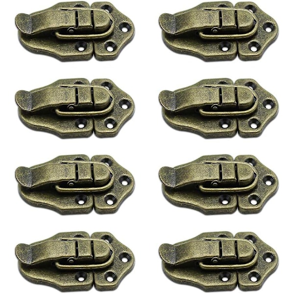 8 Pak Vintage Stil Antik Messing Kasselås Låse - Bronze Til Værktøjskasser Rejsekasser [HK]