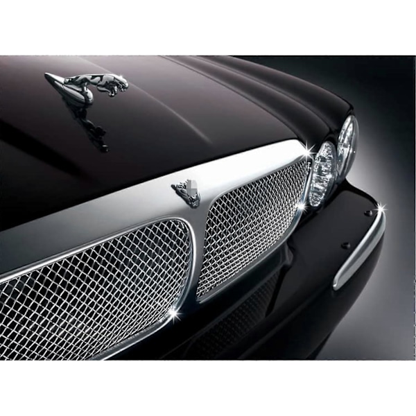 (Musta) Jaguar 3D -auton tunnusmerkki auton logo etuosan ajoneuvon konepellin koriste auton suojus krominen kotkamerkki XF XJ XE XK XKR XFL XJS E -autotarvikkeille[HK]
