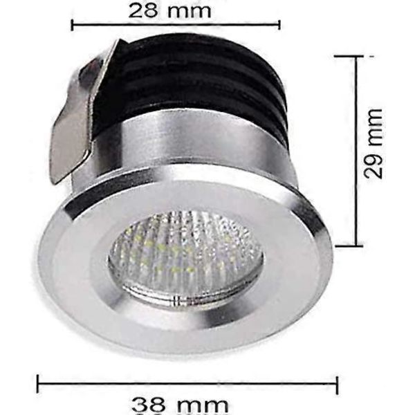 Nya produkter 2023, Set med 4 Mini Infällda LED-Spotlights, 3W, Varmvit, för Monter, Inomhusstation, Gipsbelysning, med Transformator[HK]