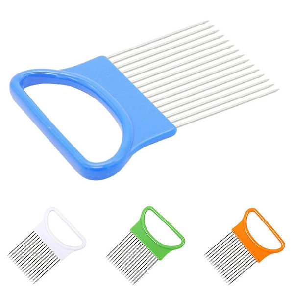Rustfrit stålløg holder skæremaskine grøntsagskutter hjem køkken gadget værktøj[HK] Green