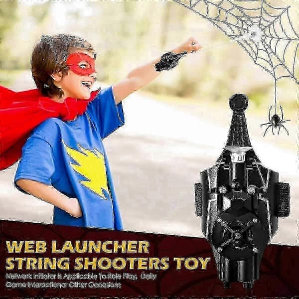 Edderkoppsilke Web Shooters for Barn USB-lading Tau Launcher Superhelt Hansker Håndleddsleketøy Cosplay Launcher Bracers Tilbehør til Spider Man[HK] Blue