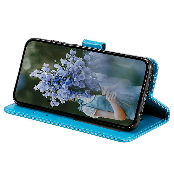 Plånboksfodral Mandala Blommönster PU Läder Telefonskal för Samsung Galaxy A35 5G [HK] Blue