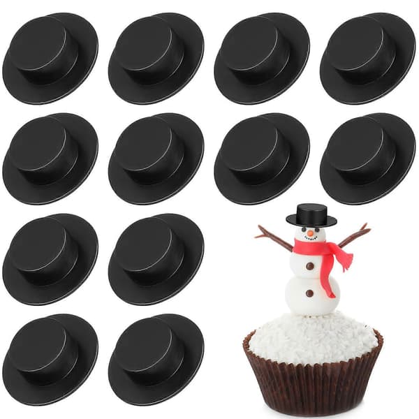 Mini plastikhat Mini Klovnehat Dekoration til DIY 50 stk Sort Sæt[HK]