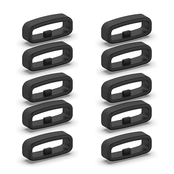10 st Silikonfästring 18mm / 20mm / 22mm Armbands Hållare Remhållare [HK] 20MM Black