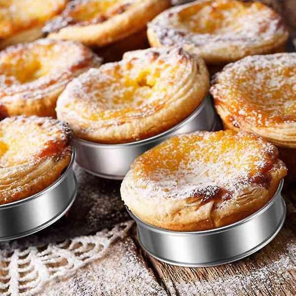 5 stycken dubbelvikta kakformar Runda muffinsformar Crumpetformar Cirkulära kakformar För hemmet