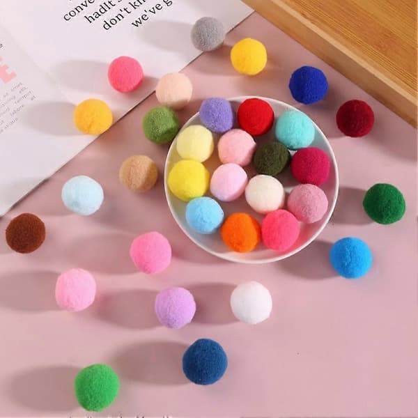 Polyester Elastiske Bløde Bolde 10-Pak Interaktivt Kattelegetøj Stille Lydløst Blødt Sikkert til Indendørs Udendørs Legetid[HK] Multicolour 4pcs
