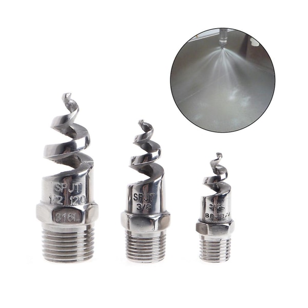 1/4\" 1/2\" Spiraldyse av rustfritt stål Atomizer Dysesprinklerhoder [HkkK] 4 points