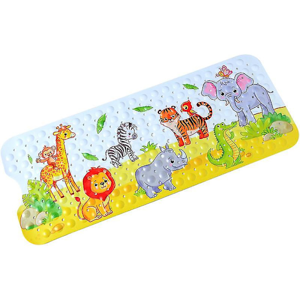 HK  Piirrettyjen lasten kylpymatto, erittäin pitkä, liukumaton imukuppi suihkuammematto (merikala) (4-d-w) color 5