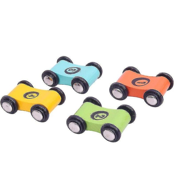4x toddler – vaihtoautot – puinen autoramppikilparatalelu[HK]