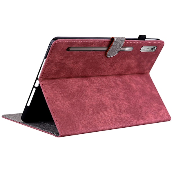 Lærnettbrettveske for Lenovo Tab P12[HK] Red