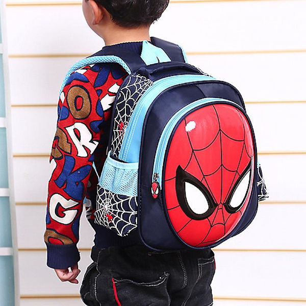 Barnehage Ryggsekk Spiderman Ryggsekk for Gutter [HK] Dark Blue