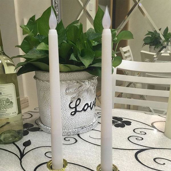 Sinknap 5 stk. LED-lys med flammeeffekt - Batteridrevet varmt lys til hjem og fest [hk] White