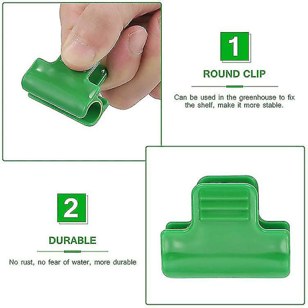 10 kpl Muovikalvokiinnikkeitä Kasvihuoneen Tarvikkeet Puutarhanhoitoon 11mm/16mm[HkkK] 4x3x2cm