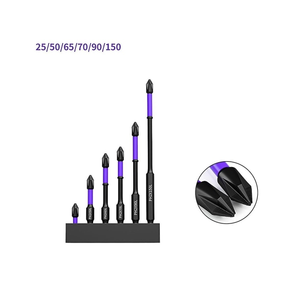 Ph2 magnetisk batchhode krysser skrutrekker slagborbit skrue 65mm ikke-elektrisk skrutrekker P([HK])