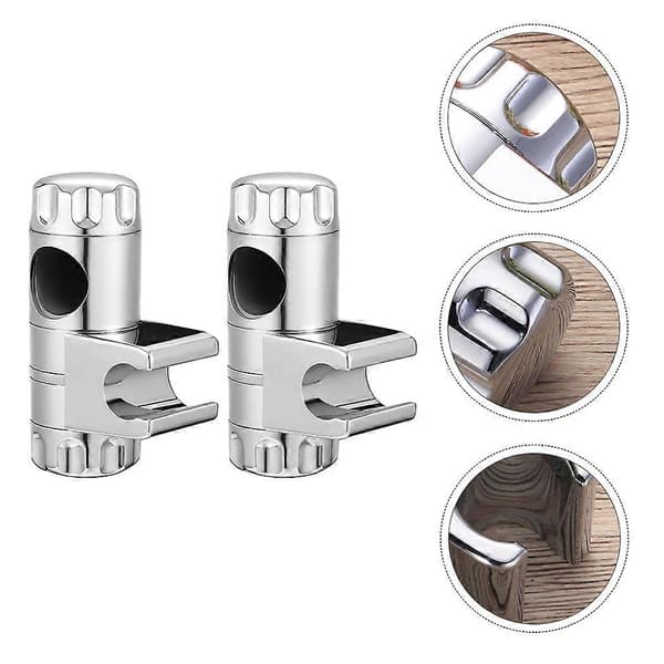 2 stk. Justerbar dusjhodeholder for bad med sølv ABS-materiale [HK]