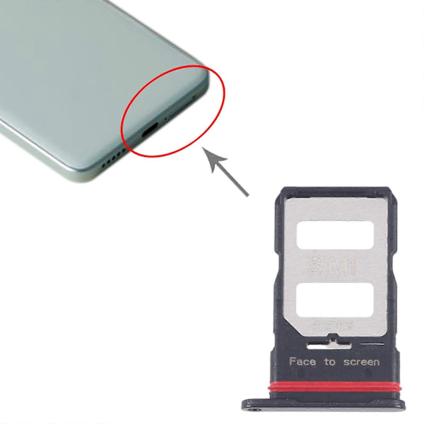 Alkuperäinen SIM + SIM-korttikelkka Xiaomi Poco X6 Pro -puhelimelle [HK] Black