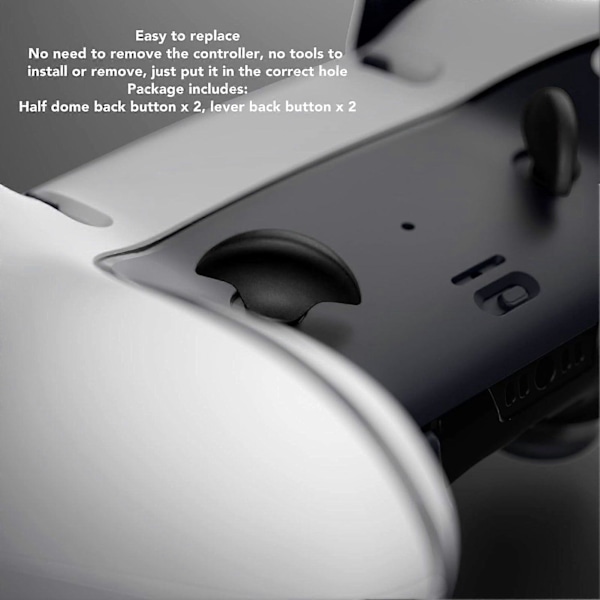 4 st Spelkontroll Bakre Paddlar Professionell Ersättning Metall Bakre Knappar för PS5 Edge Controller[HK] Black