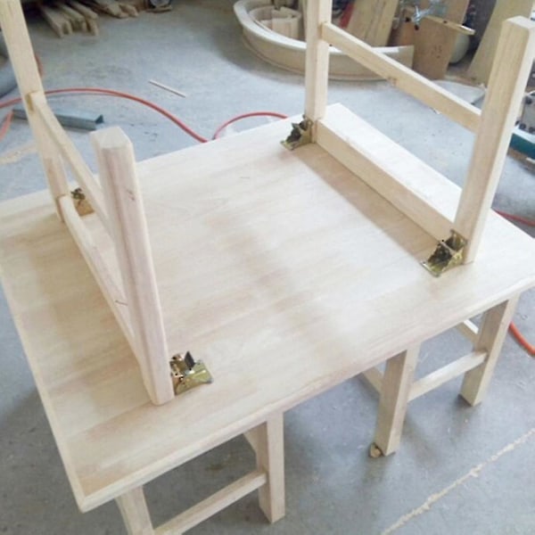 4 stk sammenklappelig støtteramme Selvlåsende foldbar bordstolsben ([HK])