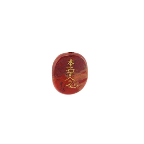 4 st Graverade Röda Jaspis Reiki Energi Kristallstenar [HK]