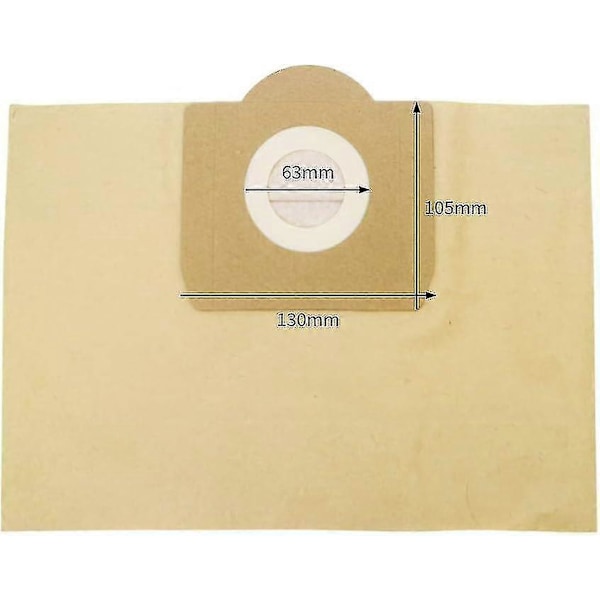 Karcher Wd3 Dammsugarpåse, Set med 5 raka dammsugarpåsar för Karcher Wd3, Wd 3 Premium, Wd3200, Wd3500p, A2204, A2204, A2534, S[HK]