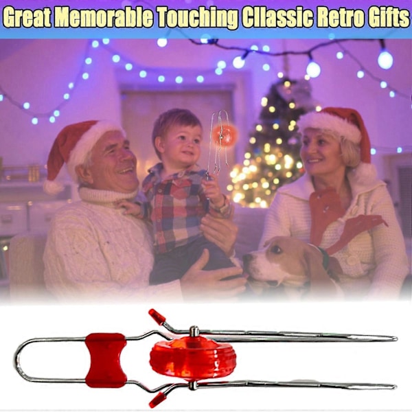 1/3 st Retro Gyrohjul Leksak Stresslindring Lysande Skena Snurra LED Magnetisk Bana Snurrtopp [HK] Red