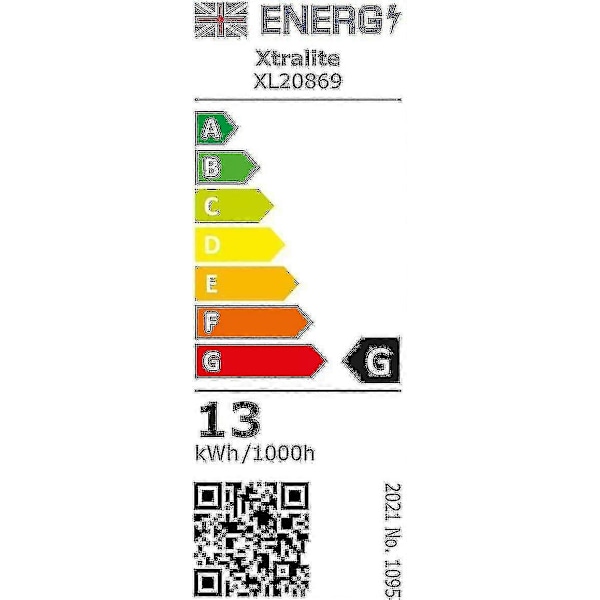 Xtralite 13w CFL Dagslys Erstatningspære 4 Ben 2g7 Base -6400k[HK]