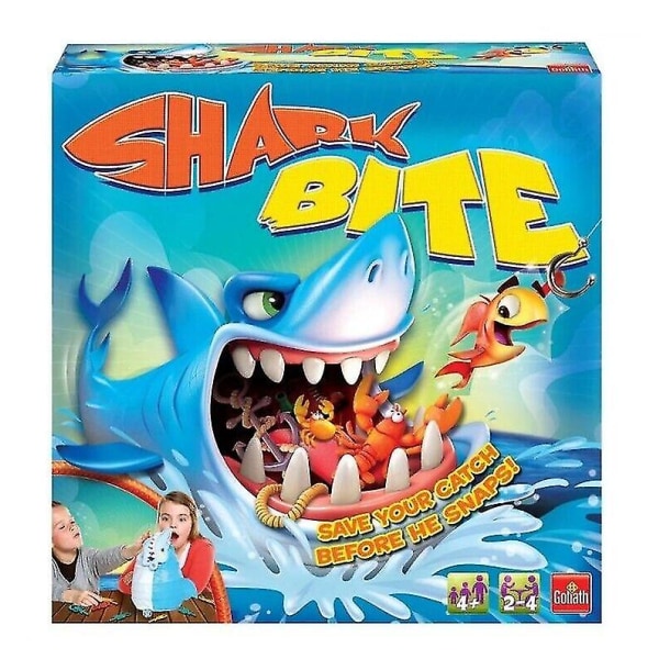 Shark Bite Game Roligt Familj Barn Fiskespel 4 år + 2 - 4 spelare[HK]