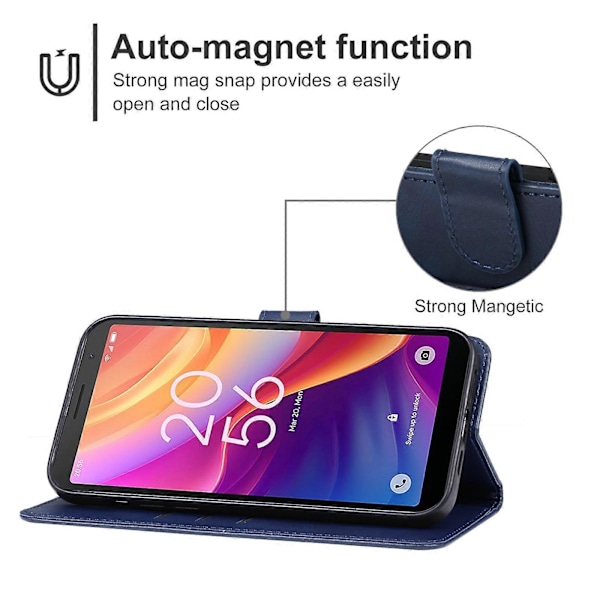 Læder telefoncover til TCL 501 [HK] Blue