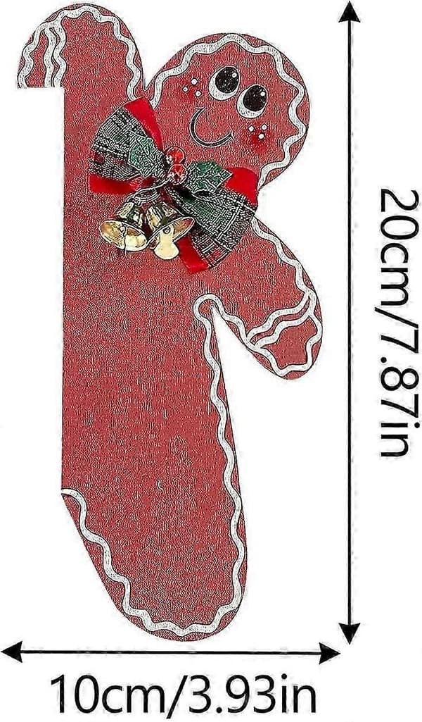 Festlige trædørkarmdekorationer honningkagemand [HK]
