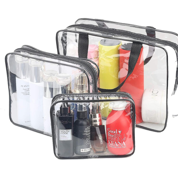 3 sæt klare rejsetasker, klare makeuptasker[HK]
