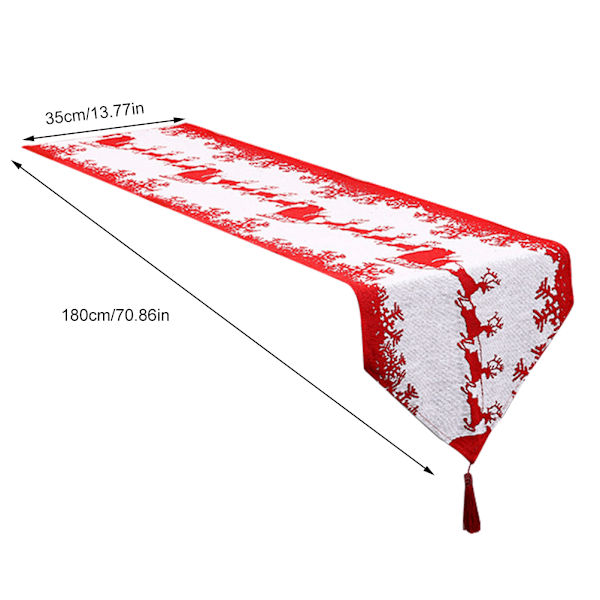 Julbordstablelöpare Bordsdukar Fest Jul Tema Bordsduk Nyårsfest Jul Skrivbordsdekoration Nyårsgåva[HK]