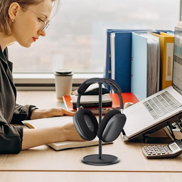 Hovedtelefonstativ - Headset Display Hanger Rack - Øretelefon Mount Hanger Organizer Opbevaring til Mænd Drengeværelse Computer Pc Spil Forbedret Tilbehør [HK]