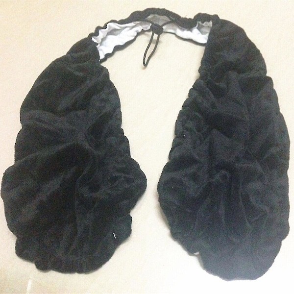 Naisten Tata Towel Rintaliivit Crop Neck Wrap Alusvaatteet Yksivärinen Sametti Polyesteri Vdw[HK] L Black