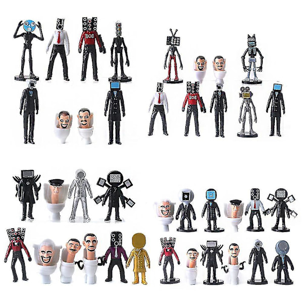 Skibidi Toalett Man Kamera Figur Tv Man Högtalare Modell Kameraman Actionfigurer Julgåva[HK] E