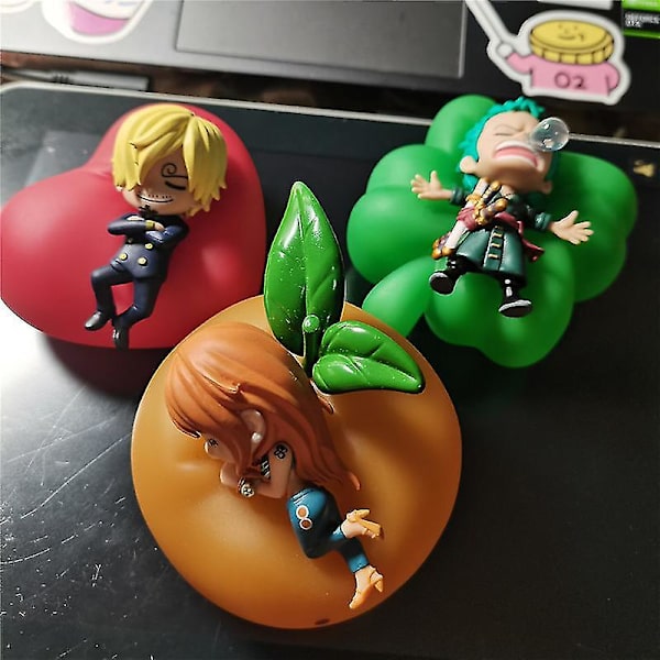 One Piece Anime Sweet Dream Series Blind Box Natlampe Luffy Zoro Nami Sanji Chopper Figurer  Led Ornament Overraskelseslegetøj Gave[HK] Random 1PC