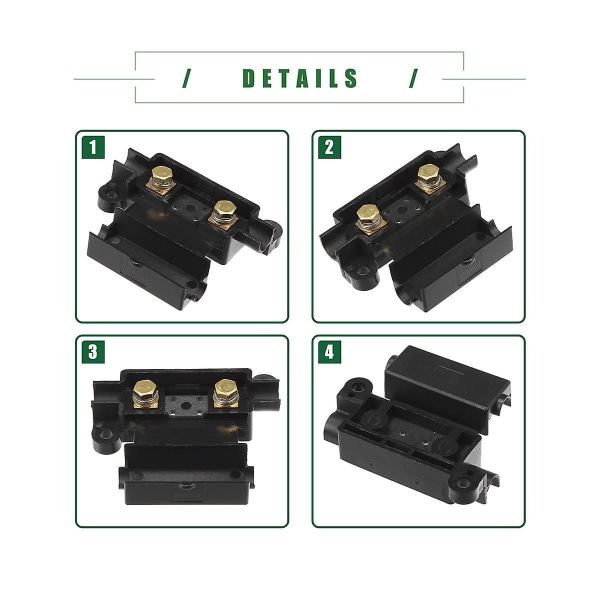 Ans sikringsholder-sæt til dobbelt batterisystem, sikringsholder, rørterminaler, forskårne krympemuffer([HK])