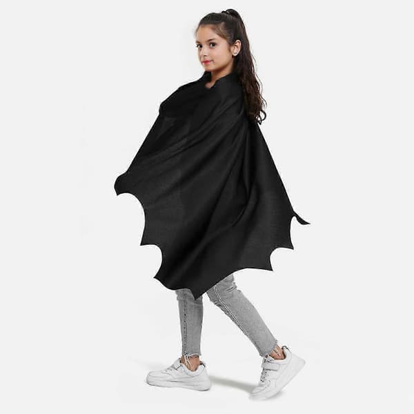 Flagermusvinge hættekappe til Halloween Børn Voksne Kostumefest Outfit[HK] One Size A