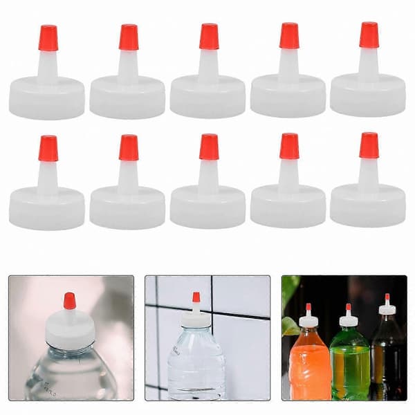 20-pack dispenserkorkar för såsflaskor, klämflaskspetsar och lock [HK] White 3.80X3.20X3.20CM