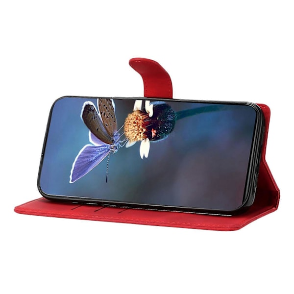 Til Samsung Galaxy S24 Mobiltelefon Cover Præget PU Læder Wallet Stand Anti-Drop Cover[HK] Style B Multicolor