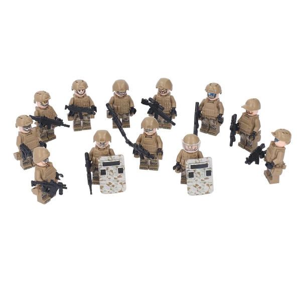 12 stk. Soldater Blok Minifigurer Forskellige Outfits Rustning Mænd Action Minifigurer Til Børn M8019 Højde 4,5 cm / 1,8 tommer[HK]