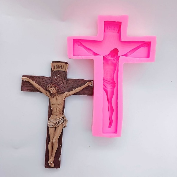 Crucifix hänge halsband Cross-charm vägghängande prydnad för pyssel hantverk