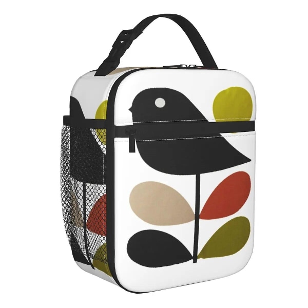 HK Orla Kiely Multi Stem Flowers Isolerte Lunsjvesker Skole Skandinavisk Stil Vanntett Termisk Kjøler Bento Box Kvinner Barn QCBQ-19837 26x21x11cm